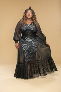 "Gicele" Net plus size dress