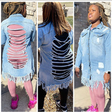 Load image into Gallery viewer, &quot;Denim Fringe&quot;
